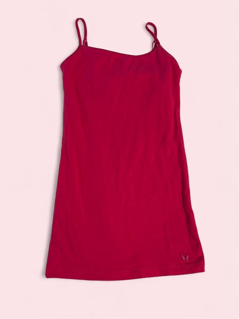 Aeropostale Y2K Butterfly Bright Pink Women's Stretch Cotton Camisole Tank - Picture 2 of 6